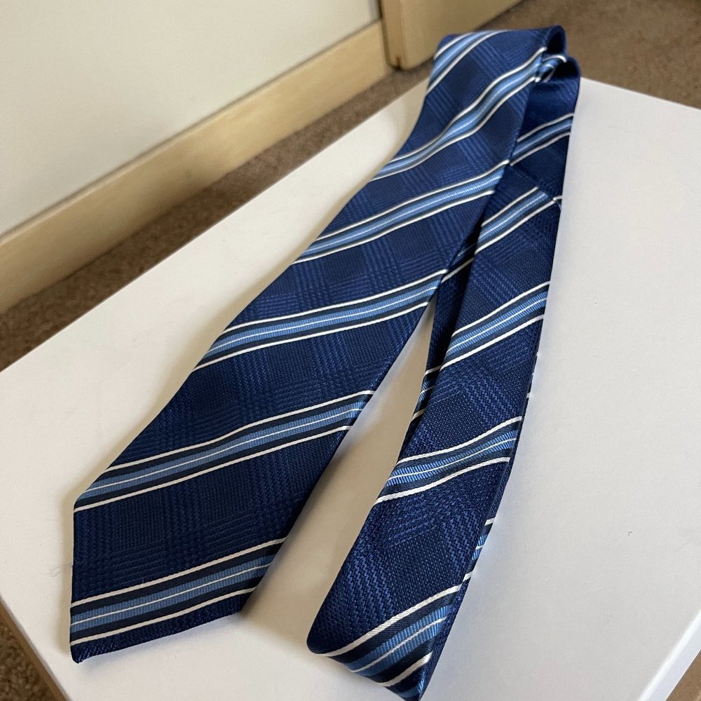 Bruno Piattelli Dark Navy 100% Silk Men's Neck Tie | Color: Blue | Size: 60ins